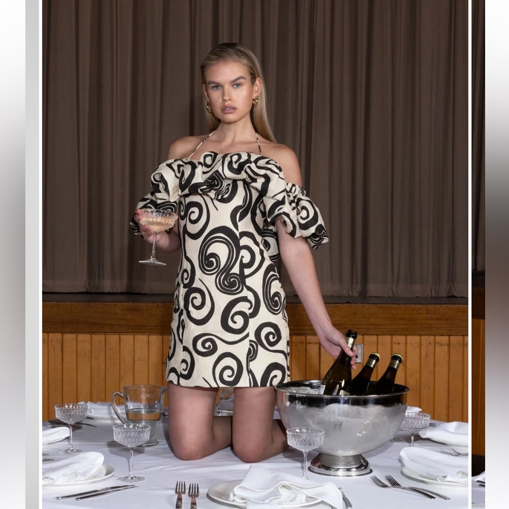 NWT Anthropologie The Wolf Gang Mirador Linen Mini Dress Sz Medium